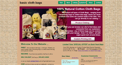 Desktop Screenshot of basicclothbags.com