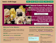 Tablet Screenshot of basicclothbags.com